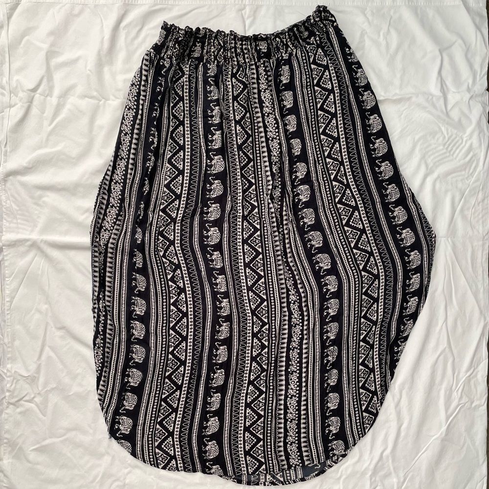 Earthbound Elephant Print Skirt